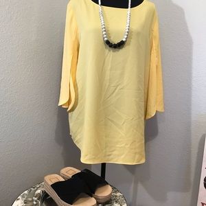 NWT Chico’s Tulip 3/4 Sleeve Daffodil Sz 2